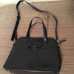 Kate Spade New York Black Shoulder Bag with Tie